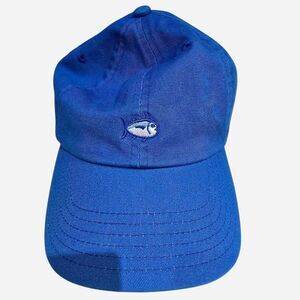 Southern Tide Men's blue baseball cap with adjustable strap and fish logo